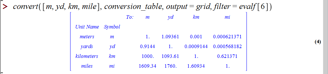 تبدیل واحدها در میپل (Units conversion in Maple)