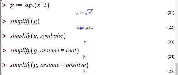 ساده سازی عبارات در میپل (Simplifying expressions in Maple)