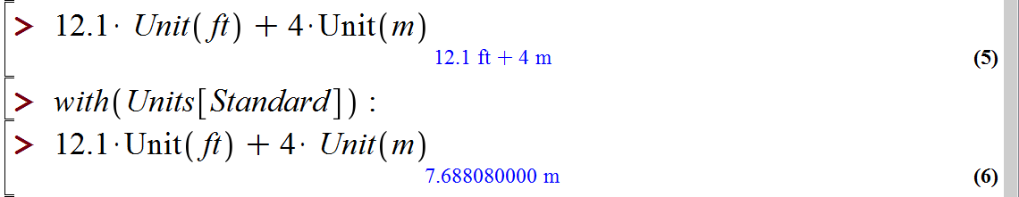 تبدیل واحدها در میپل (Units conversion in Maple)