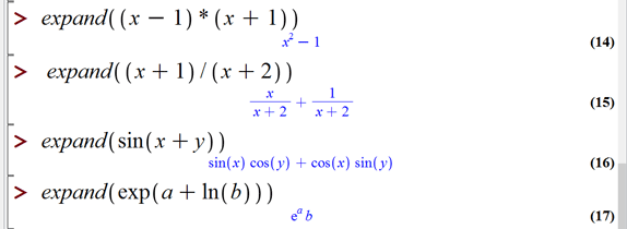 ساده سازی عبارات در میپل (Simplifying expressions in Maple)