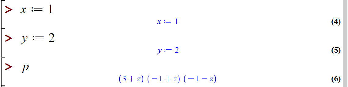 جایگذاری در میپل (substitution in Maple)