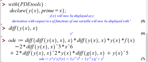 پکیج PDEtools در میپل (PDEtools package in Maple)