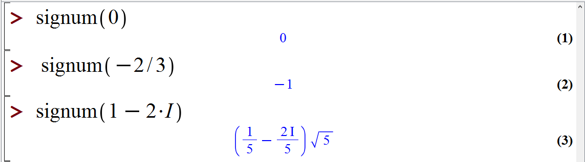 قدر مطلق و علامت یک عدد در میپل (The absolute value and the sign in Maple)