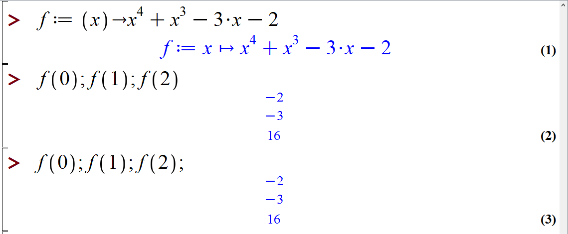 تعریف تابع یا وارد کردن تابع در میپل (Define function in Maple)