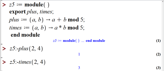 برنامه نویسی در میپل | Modules