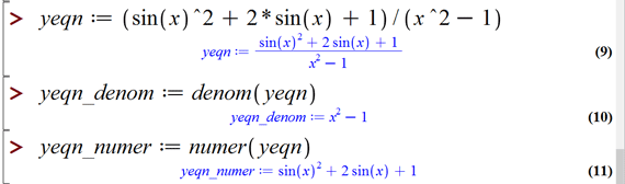 ساده سازی عبارات در میپل (Simplifying expressions in Maple)