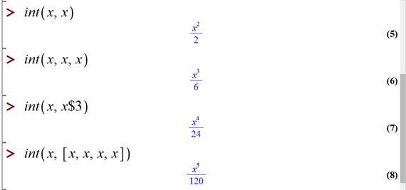 انتگرال گیری در میپل (Integration in Maple)