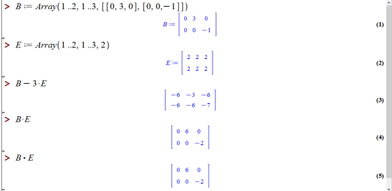 آرایه ها و بردارها در میپل (Arrays and Vectors in Maple)