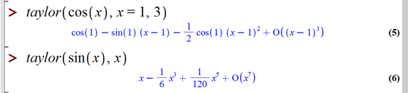 بسط سری ها و تیلور در میپل (Series and Taylor expansions in Maple)