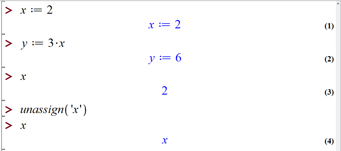 تخصیص و لغو واگذاری در میپل (Assign and unassign of Maple)