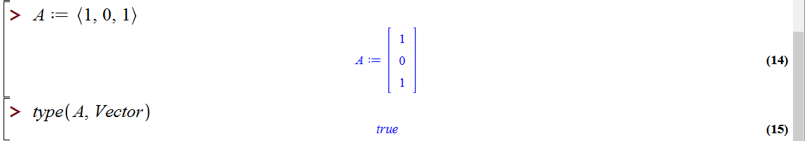 آرایه ها و بردارها در میپل (Arrays and Vectors in Maple)