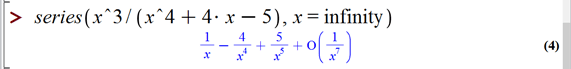 بسط سری ها و تیلور در میپل (Series and Taylor expansions in Maple)